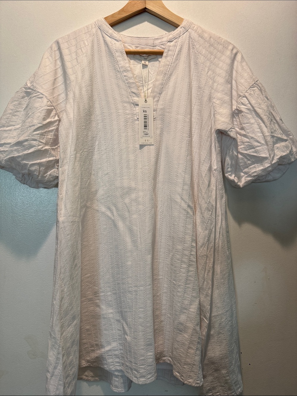 Habitual White Embroidered Short-Sleeve Dress/Tunic